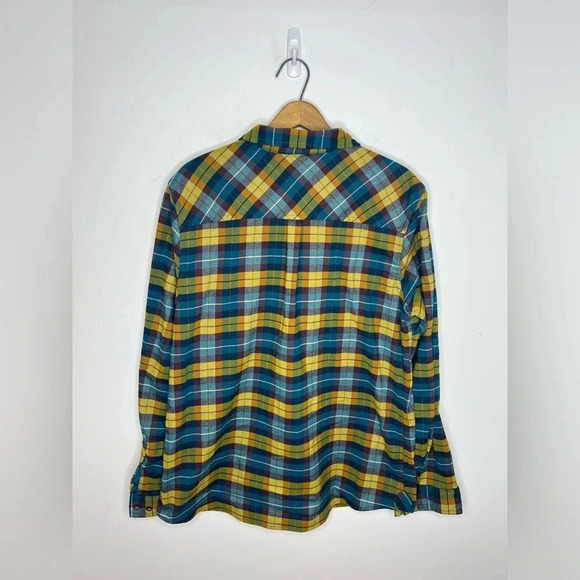 L.L Bean Scotch Plaid Button Up Collard Long Sleeve Flannel Granola Girl Shirt - Picture 7 of 12